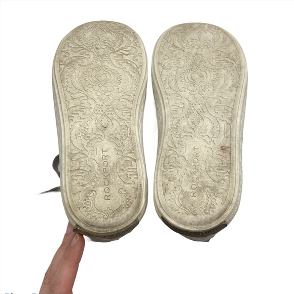 Rockport Cobb Hill Willa Mid Top Gray Brown Leather Sneakers Shoes - Picture 13 of 15